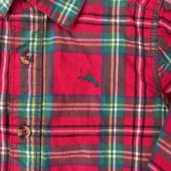 Tommy Bahama Button Up Cotton Plaid Shirt - Picture 3 of 8
